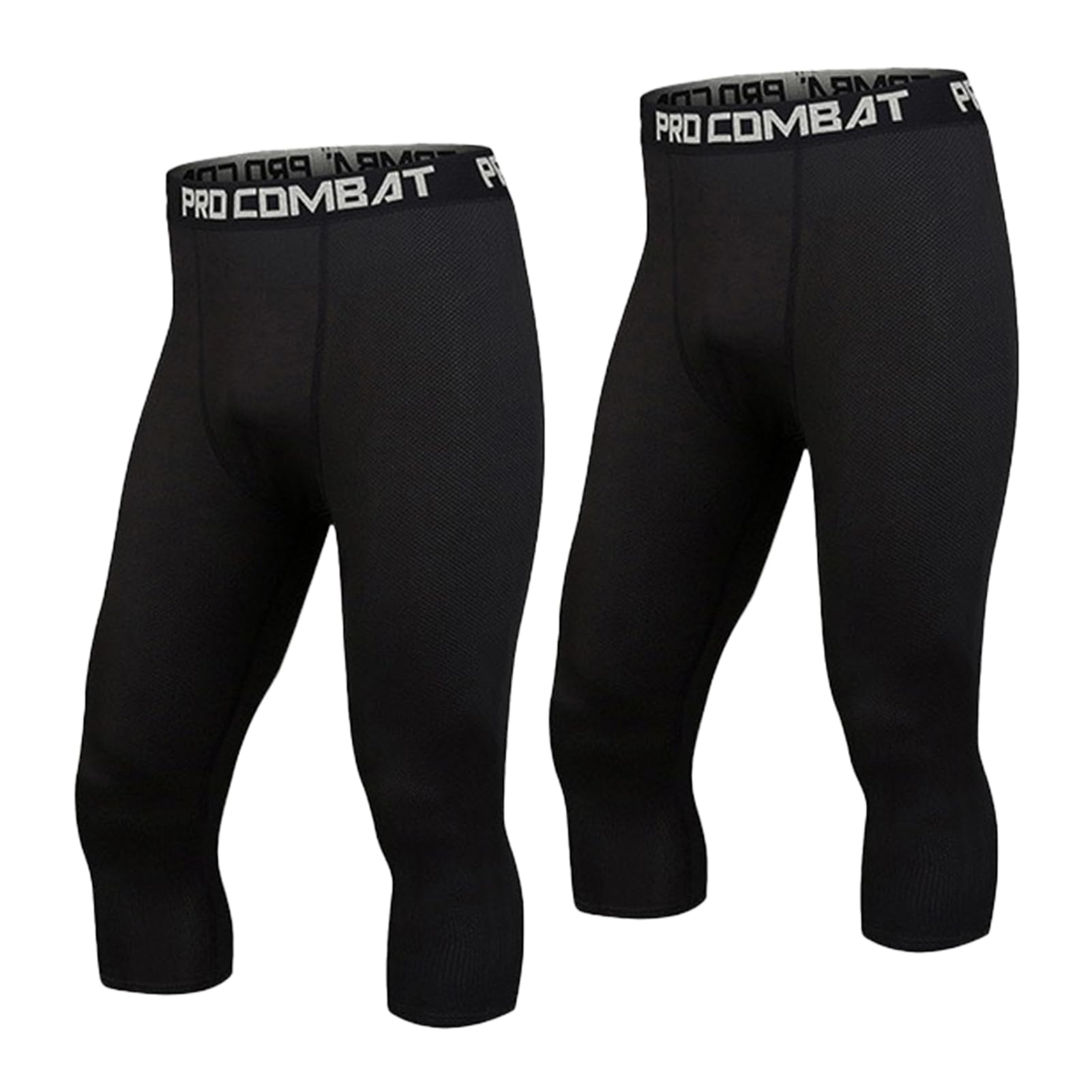 3/4 Pantalones de Compresión Deportivos Dry Carriendo para Ciclismo Golf Yoga, 2 Pack