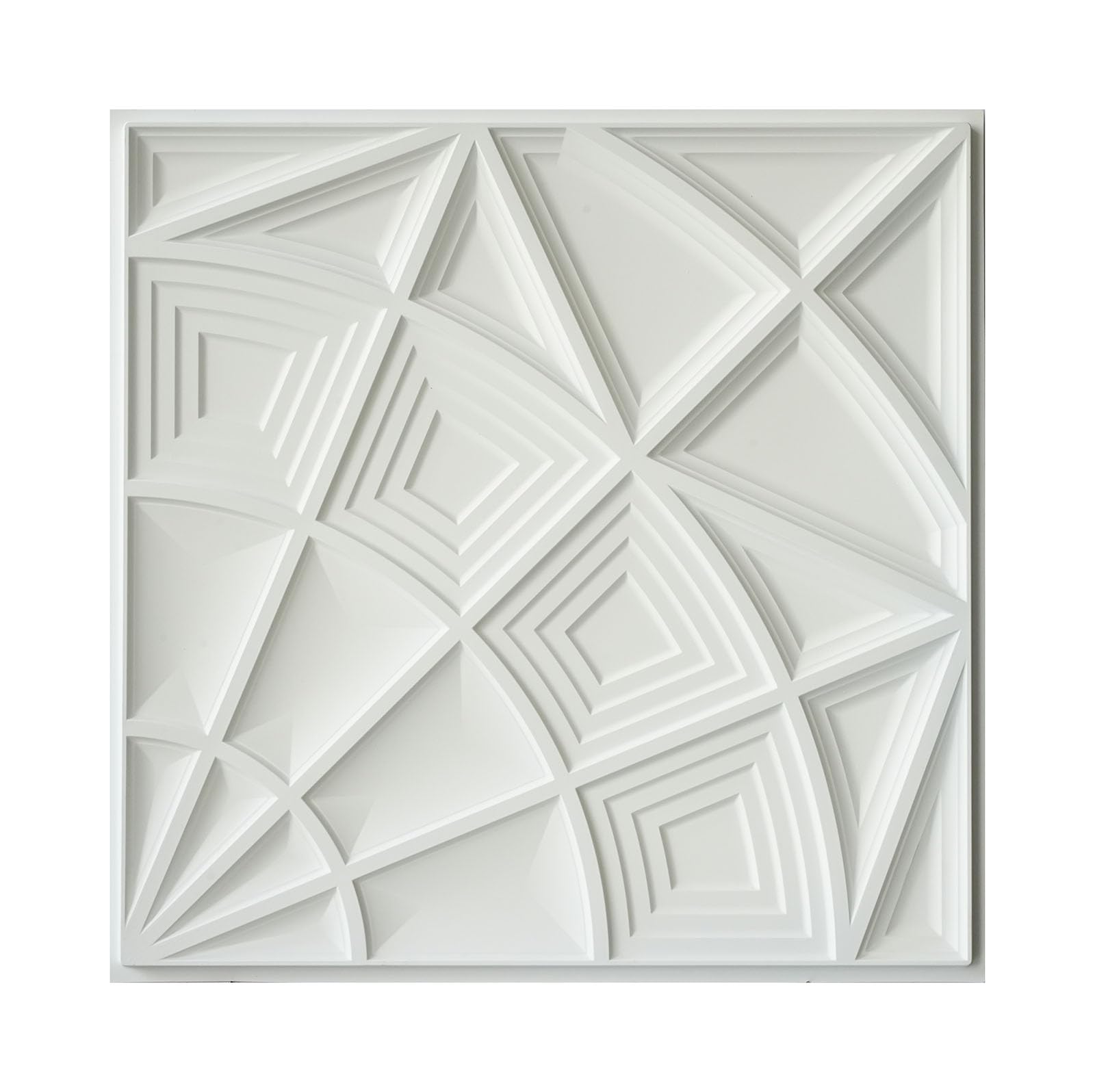 Paintsdecor White Matte Embossing Ceiling Tiles, Vintage Wall Panels, For Nightclub Pl86 10Tiles/Lot (White Matte)