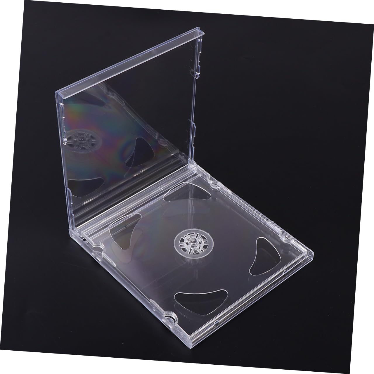 Raccoglitore CD Trasparente in Plastica, Contenitore Porta Cd/dvd per 2 Dischi, 10 Pezzi, Comodo da Trasportare per Casa e Video Nozze