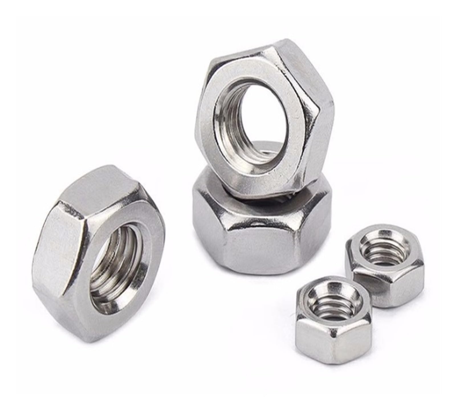 Metryczne nakrętki mocujące ze stali nierdzewnej 304 DIN934 M1,2 do M20 do mechanicznego montażu sprzętu(10PCS-M18-304)