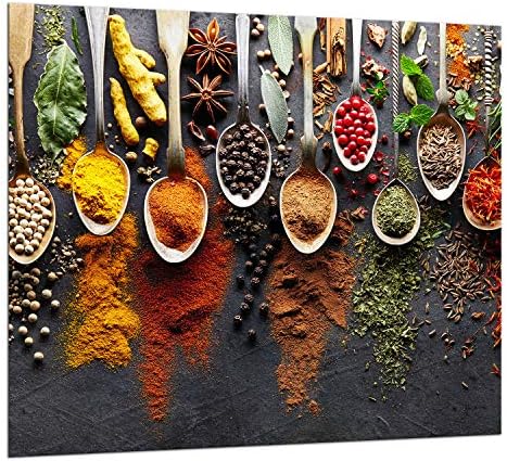 TMK Crédence Cuisine Verre Trempé 65x60 Cm - Protection Anti-Éclaboussures Citron