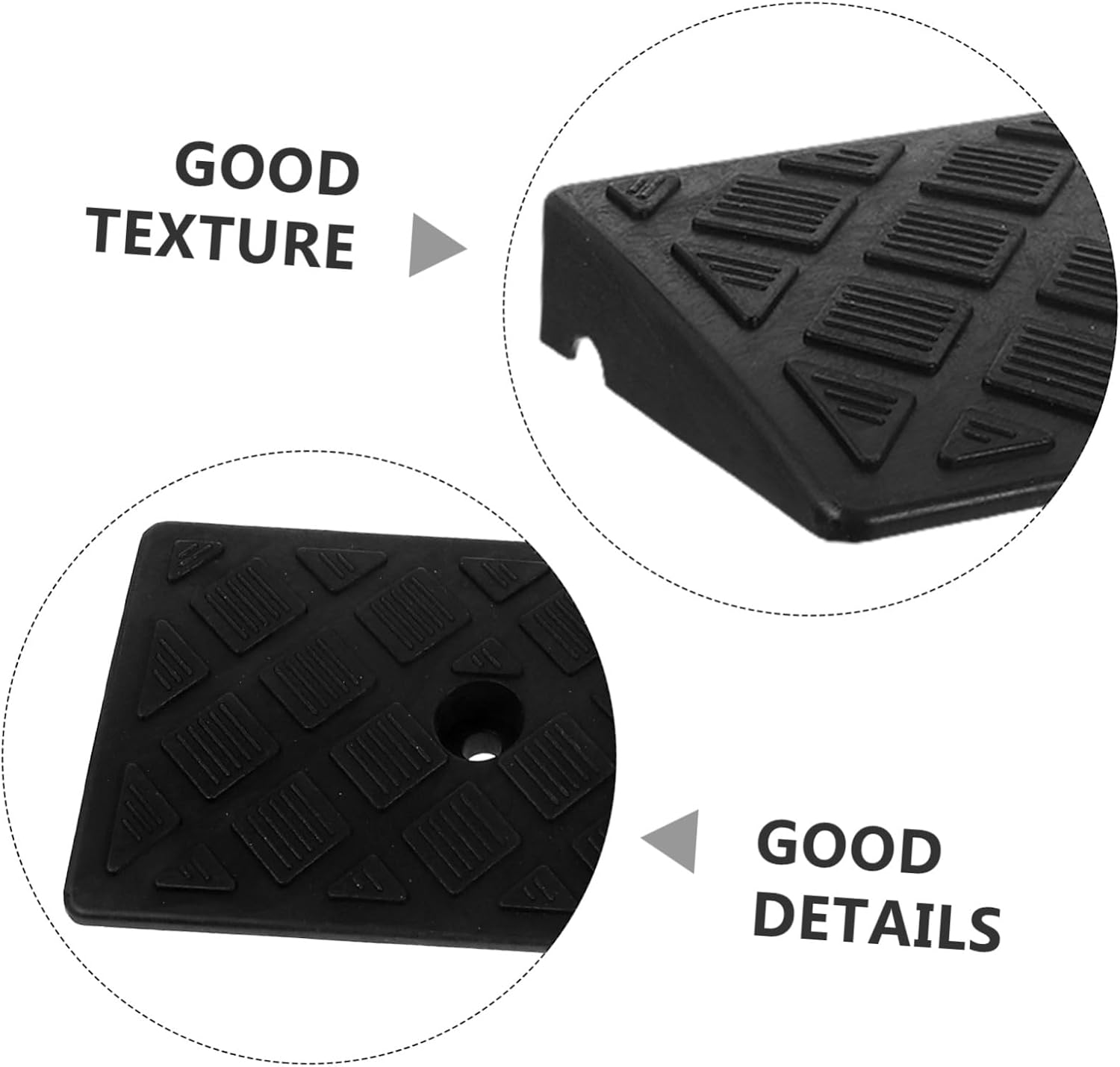 Anti-Slip Plastic Vehicle Wheelchair Ramps with Quick Deployment for Cars and Sidewalks, Sturdy Driveway Ramp for Emergency Rescue and Home Entrance Use