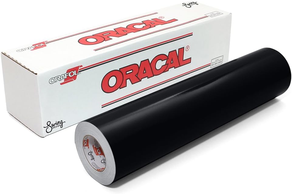 Oracal 651 Glossy Vinyl Roll 24 inches by 150 Feet - Black