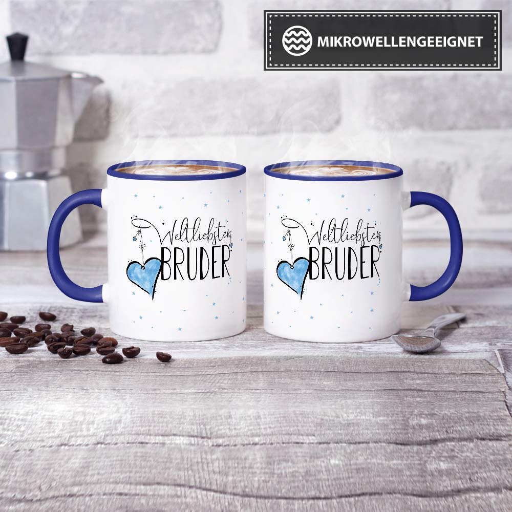 Personalisiert Tasse „Wundervollster Bruder“ – Mit Eigenem Foto & Spruch – 300 Ml, Spülmaschinenfest – Geschenk Für Bruder