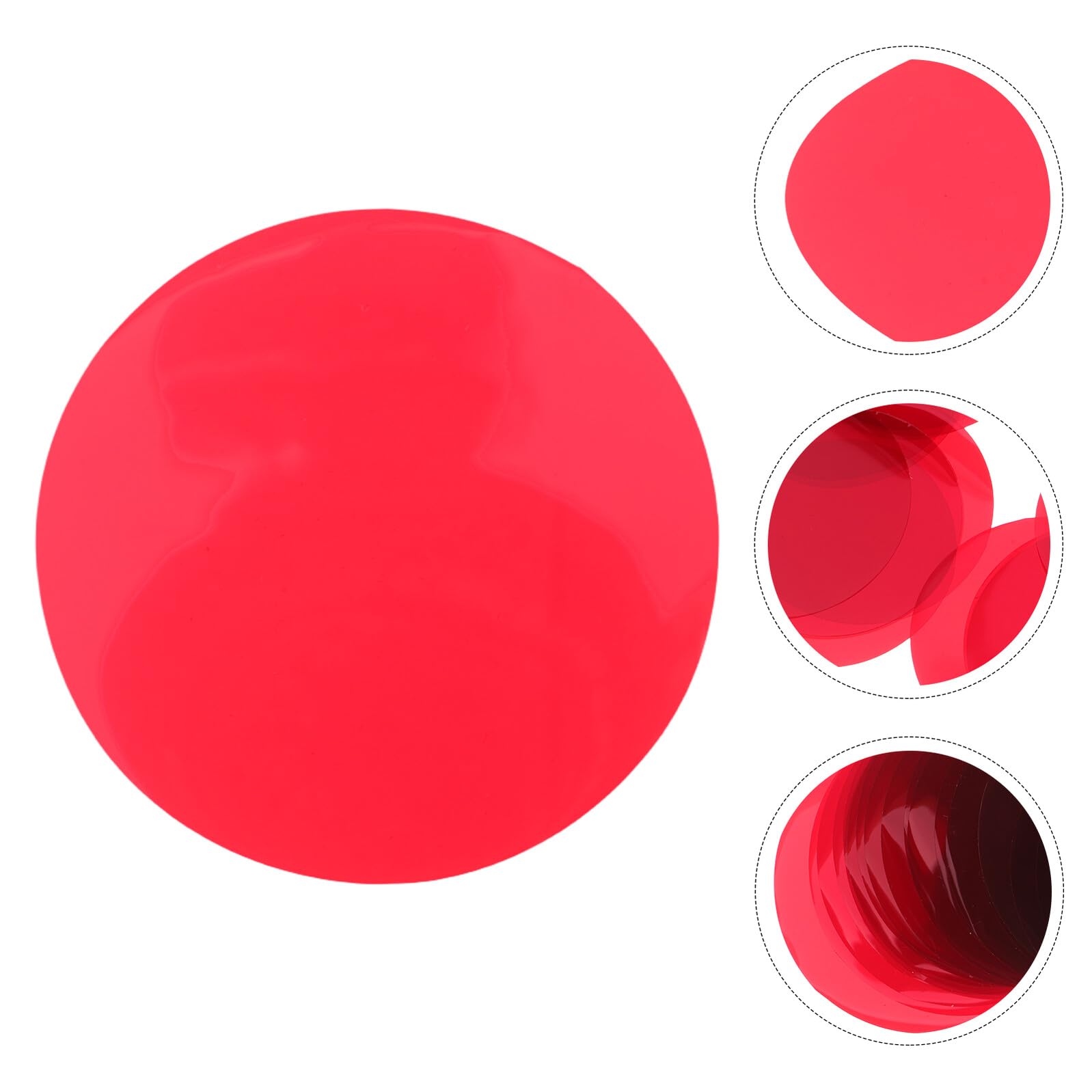 SHINEOFI Lot de 20 Autocollants Film Coloré Translucide Rouge 50 MM Filtres à Gel Ronds pour Éclairage LED Diffuseur Chaud pour Lampes et Projecteurs D’Ambiance Maison et Studio