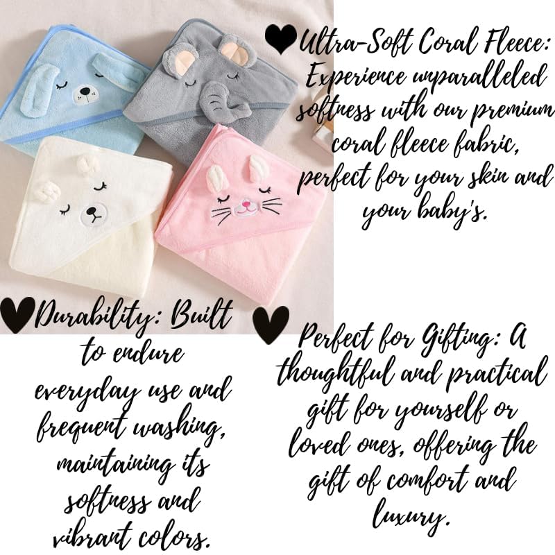 Image of Thetail Premium Ultra-Soft Baby Towels - Hooded Bath Towel with Cute Animal Design, Extra Absorbent, Large Size for Newborns, Infants, and Toddlers, Ideal for Bath Time (Blue)