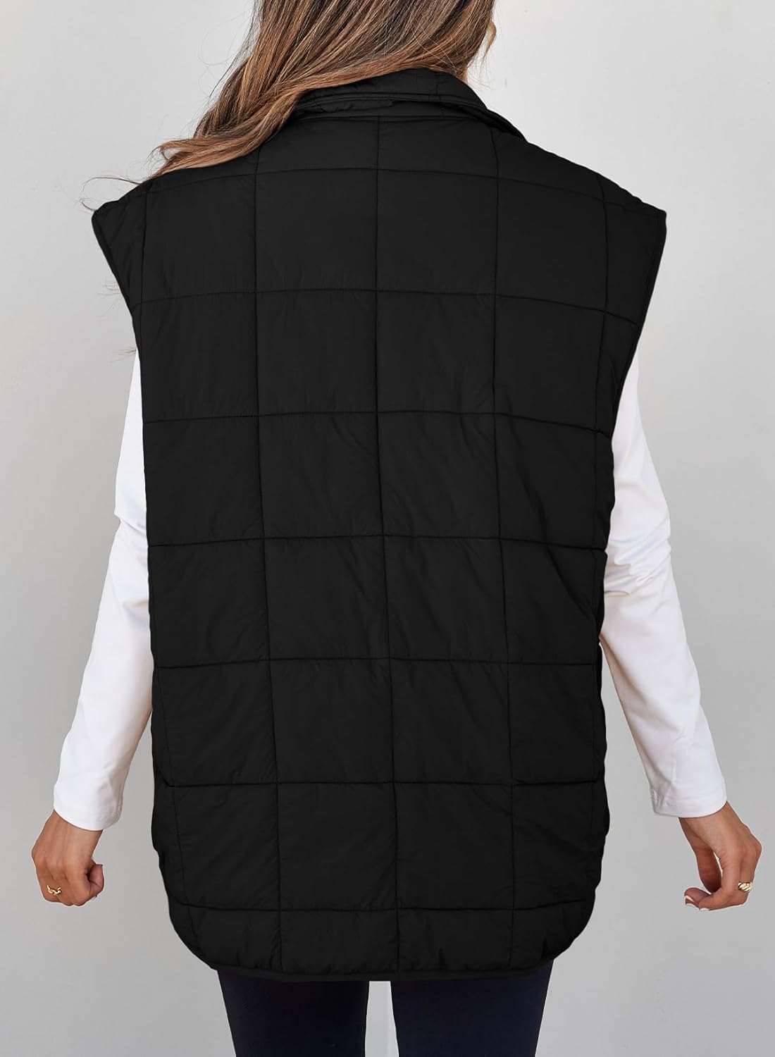 EVALESS Womens Puffer Vest Zip Up Cap Sleeve Jackets Travel Fall Outfits 2025 Fashion Warm Winter Coats With Pockets - Image 4