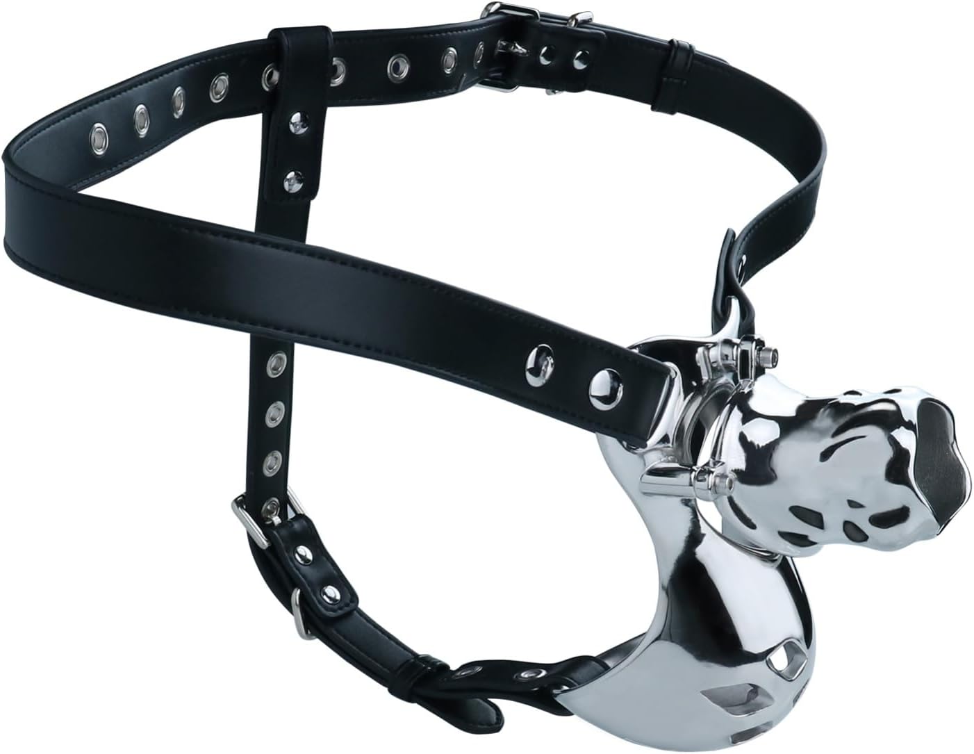 Wearable Metal Chastity Device for Men, Stainless Steel Extra Small Chastity Cage Male Microfiber Triangle Thong Adult Sex Toy - L