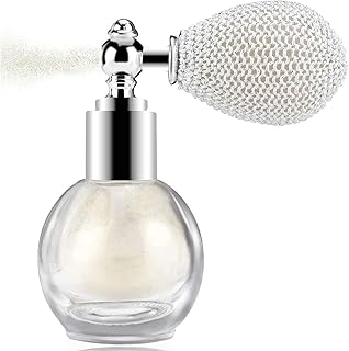 Highlighter Powder Spray Glitter Body Spray Face Hair Highlighter Spray Shimmer High Gloss Powder Makeup Body shimmering Spray Powder,Glitter Spray for Hair and Body Pearl White