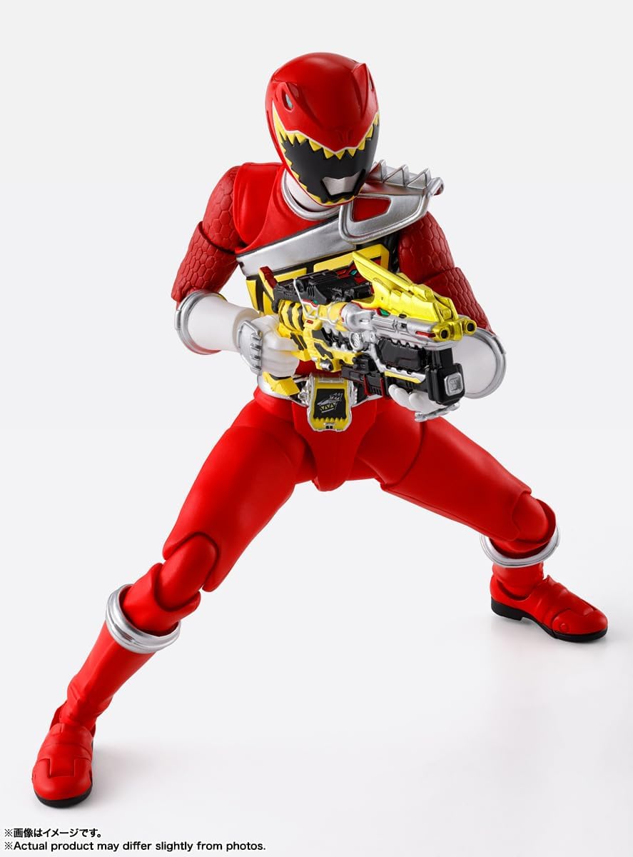 BANDAI SPIRITS(バンダイ スピリッツ) S.H. Figuarts (True Bone Carving Process) Juden Sentai Kyoryuger Kyoryu Red, Approx. 5.7 inches (145 mm), ABS & PVC Pre-Painted Action Figure