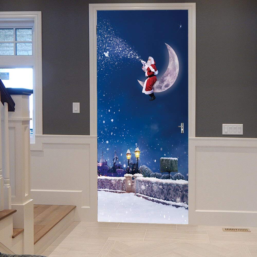 Adesivi Natalizi 3D Per Pareti E Finestre - Babbo Natale Decorativo, Facili Da Applicare, Perfetti Per Decorare Casa E Ufficio
