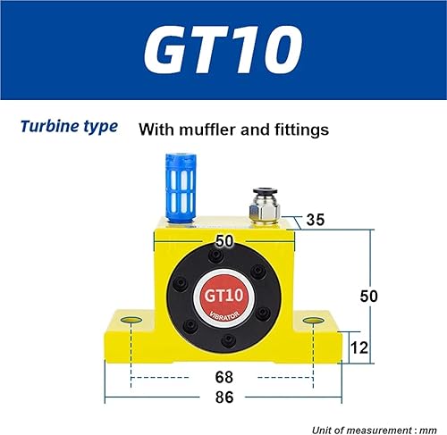 Miniatura 2 de 1pc Pneumatic Vibrator Tool Bearing Vibrator GT8 GT10 GT13 GT20 Ball Vibrator K8 K10 Industrial air turbine shaker(GT10)