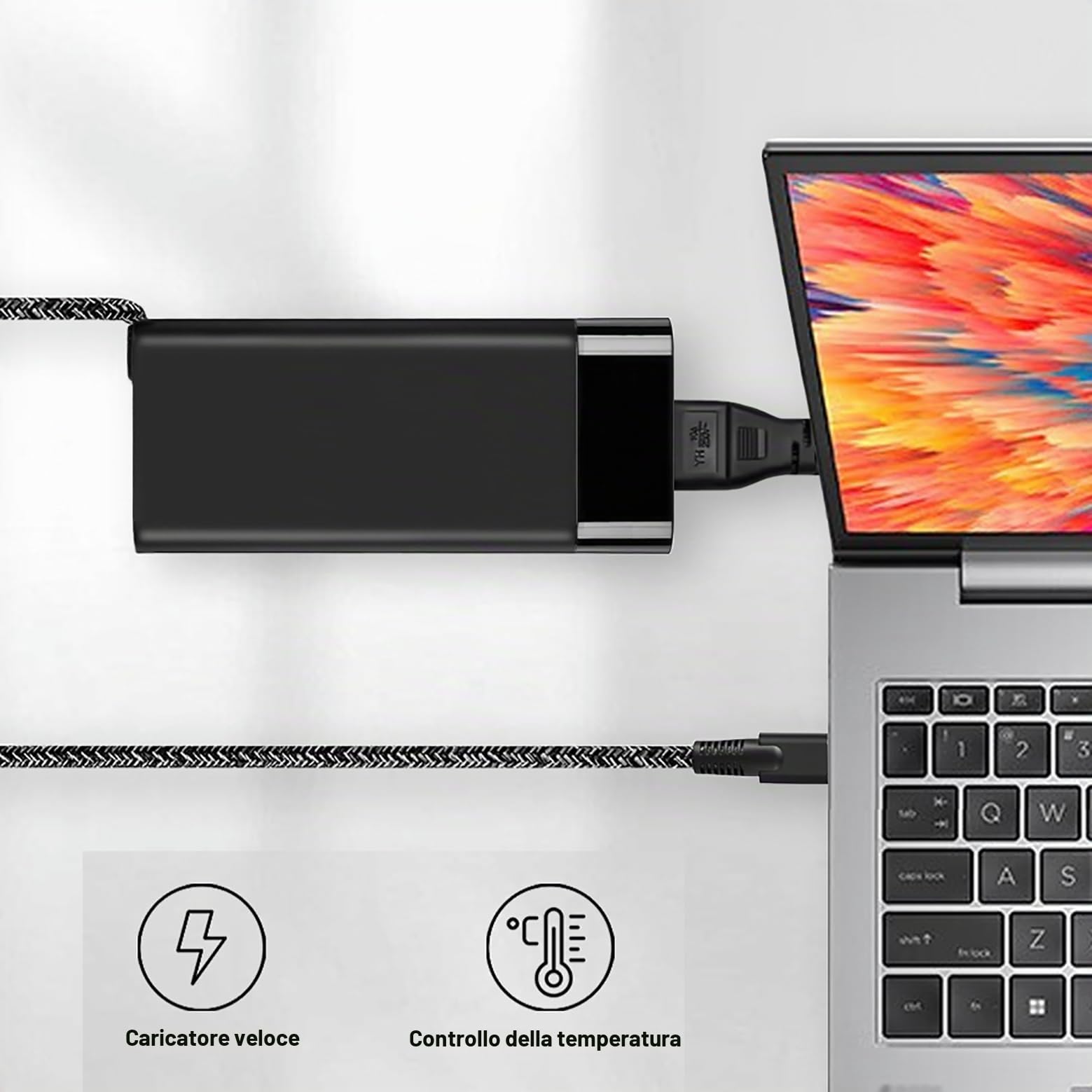 110W 100W USB Tipo C Caricatore per HP EliteBook X G1a G1i/X Flip G1i/Ultra G1i/1040 g11/ZBook Ultra G1a 14 HP Next Gen AI PC Alimentatore