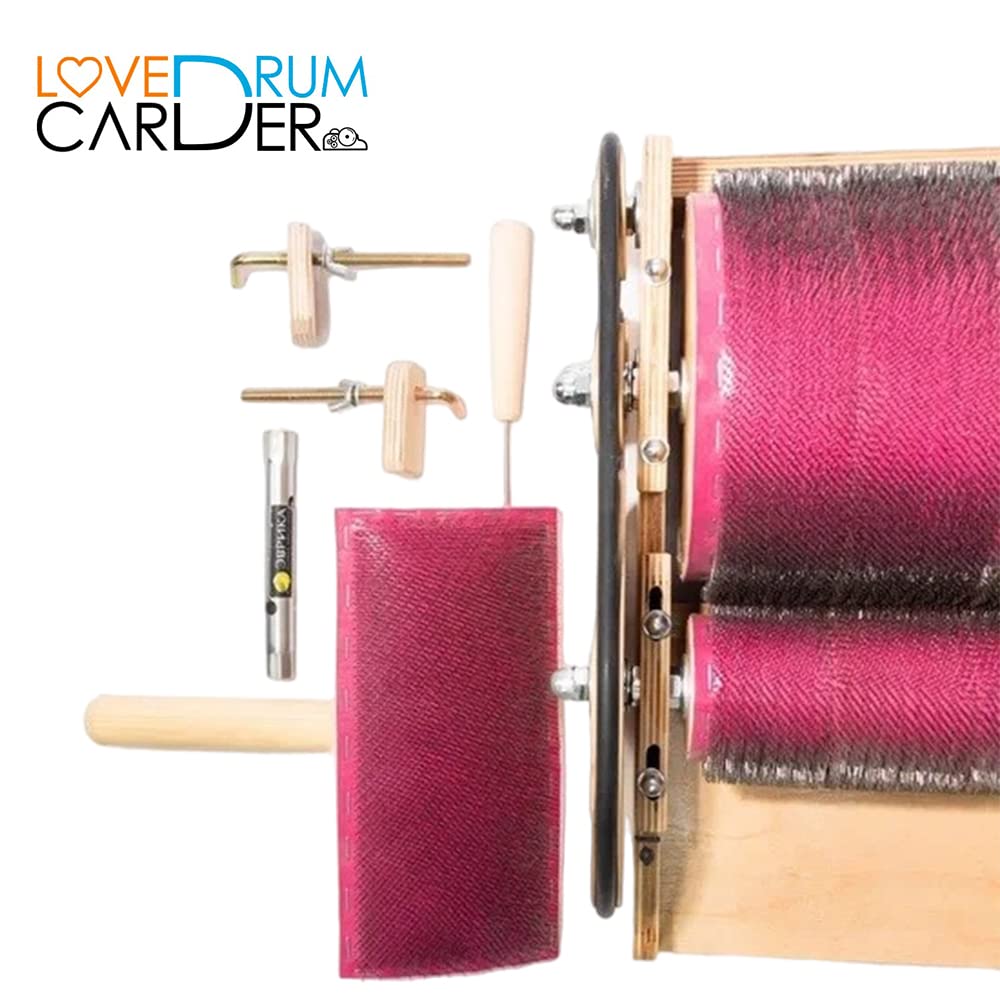 Generisch LoveDrumCarder Karder für Wolle Kardierer Kardiermaschine Wool Carder Drum Carder Trommelkarder Kardierung zum Ausrichten von Mischwolle und Anderen Fasern zur Vorbereitung auf das Spinnen