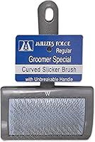 Millers Forge MF120 Curved Slicker Brush - Stainless Steel Pins, Unbreakable Pet Grooming Brush for Dogs & Cats
