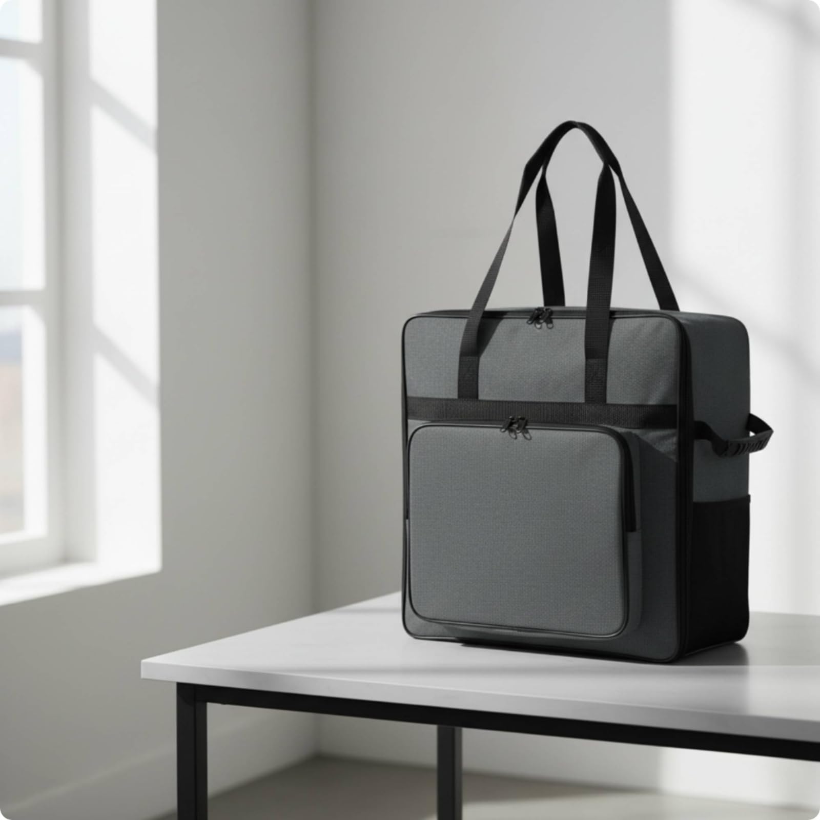 perfk Borsa per Macchina Slushy Imbottita, Grigio, Grigio | Portatile, Facile da Pulire, Borsa per Macchina per Bevande Ghiacciate,