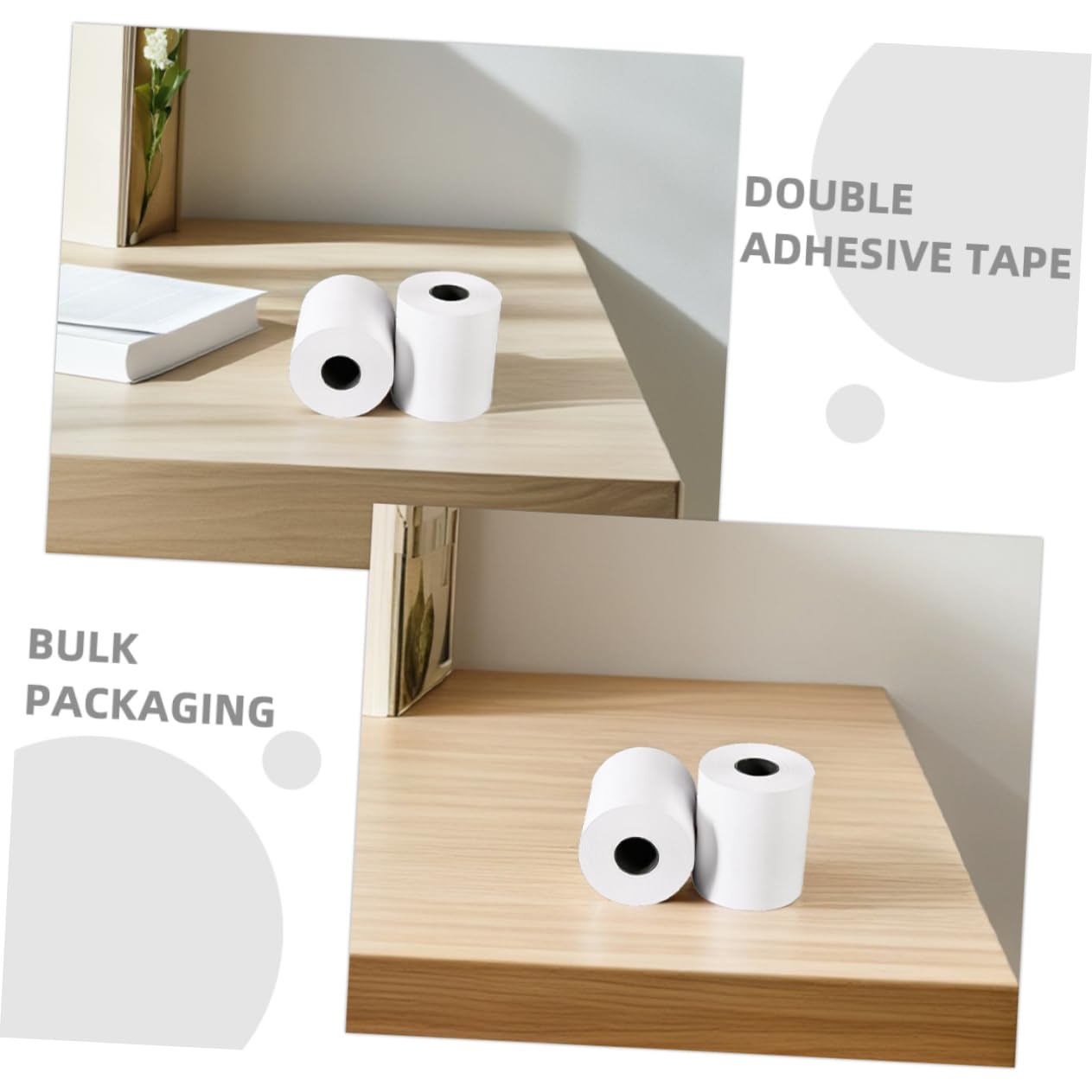 Veemoon 10 Papel Térmico Sin para Impresoras de Recibo para Caja Registradora Compatible con Impresoras Térmicas y