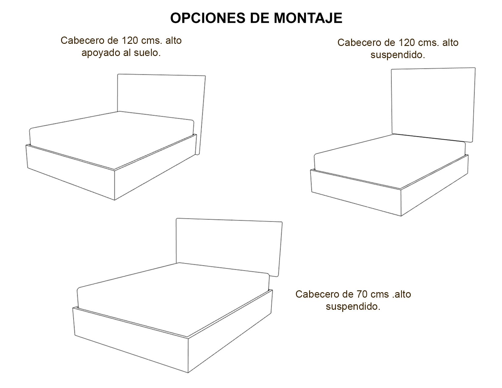 LA WEB DEL COLCHON Cabecero tapizado Corfú para Cama de 150 (160 x 70 cms) Blanco Polipiel | Cabezal Cama