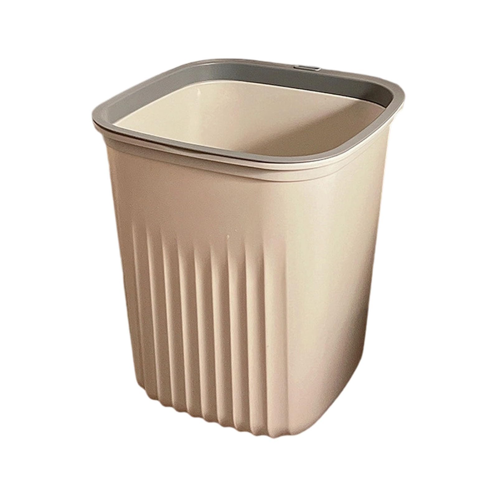 Kitchen Trash Can Rectangular Striped Small Capacity Small Bathroom Trash Can Plastic Lightweight Durable Garbage Cans for Kitchen