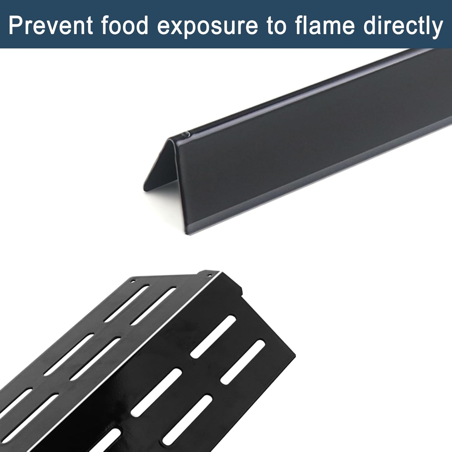 17.5"Flavorizer Bars and 13.26" Heat Deflectors for Weber Genesis 300 Series Grills with Front Control Knob, Genesis S310 S320 S330 E310 E320 E330,for Weber 7620 7621 (7620*5+7622*2, Porcelain Steel)