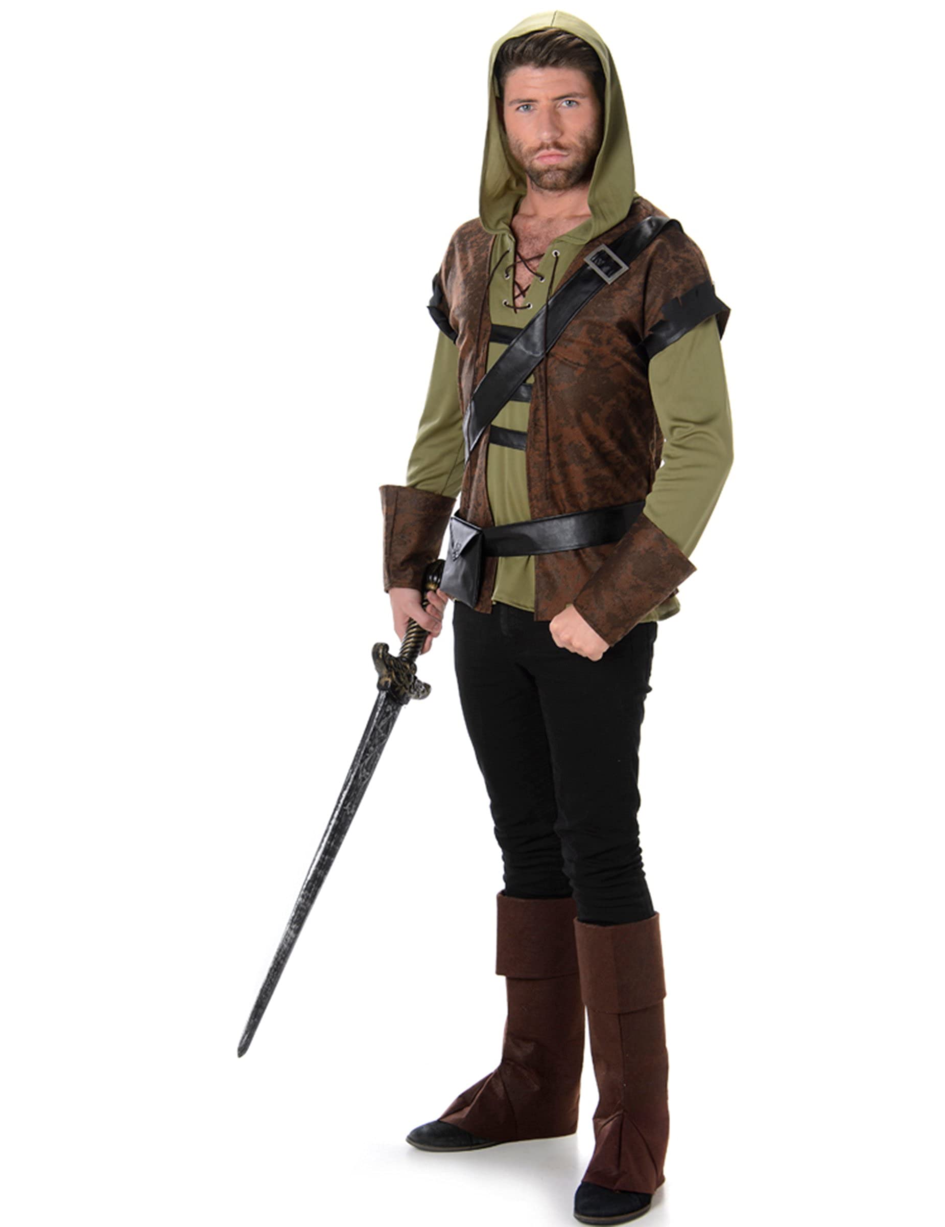 Medieval Hero Robin Hood Men's Costume Small 34-36 Brown