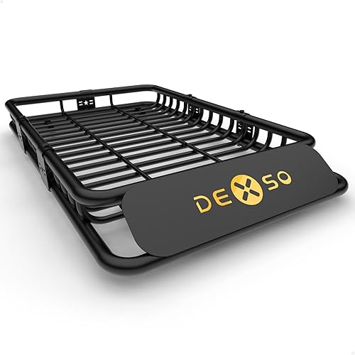 Miniatura 19 de Cesta universal para portaequipajes de techo de 51 x 36 pulgadas, capacidad de 200 libras, cesta de carga con 15 pies cúbicos