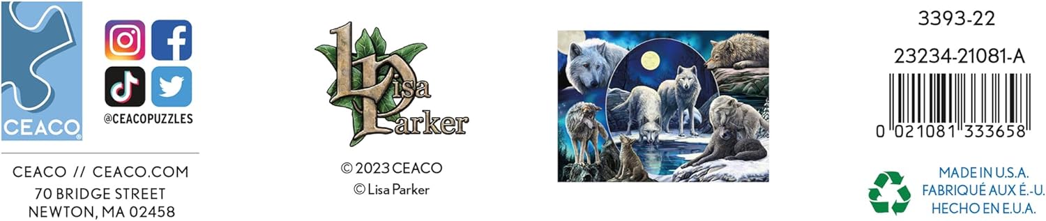 Ceaco - Lisa Parker - Wild - Wild Wolves Collage - 1000 Piece Jigsaw Puzzle