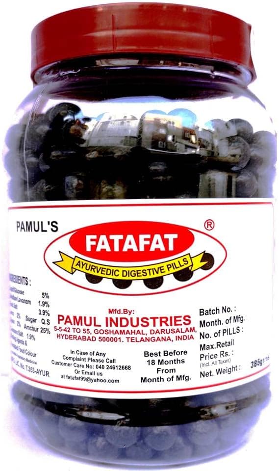 FATAFAT­ Khatti Mitthi Digestive Candy, Sweet Candy (660 Pills In Jar) Khatti Mitthi Toffee (Goli) - 385 Gm