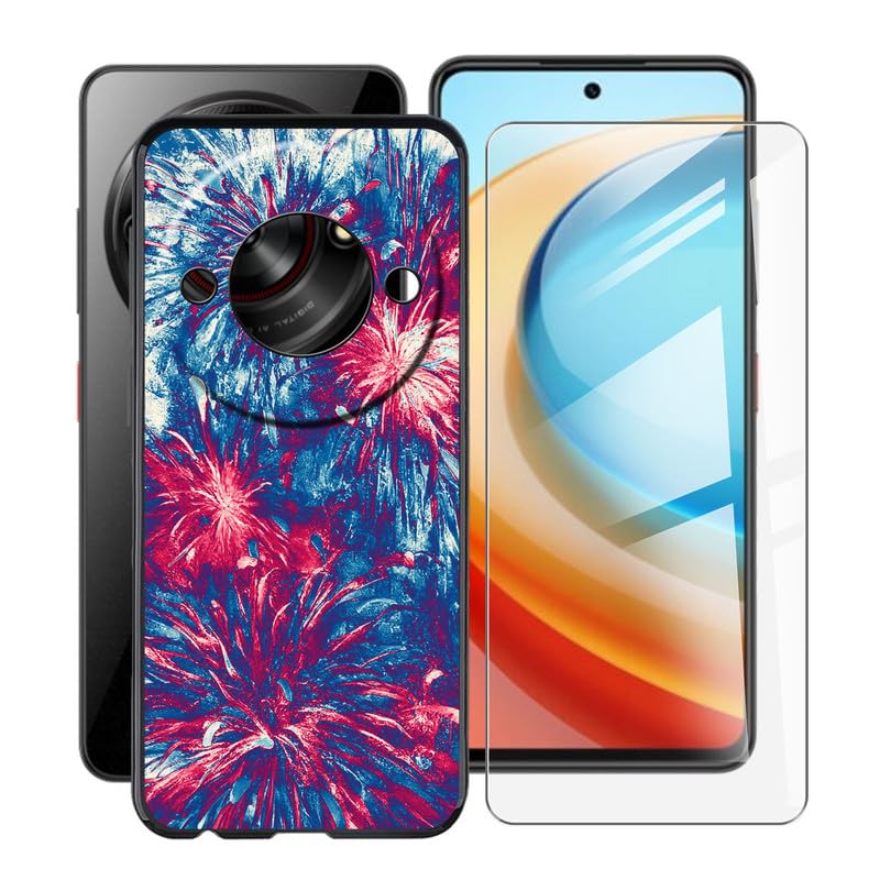 Cover + Vetro Temperato + Anello Per ZTE Blade A75 5G – Custodia Antiurto In TPU Nero E Pellicola Protettiva – Protezione Completa