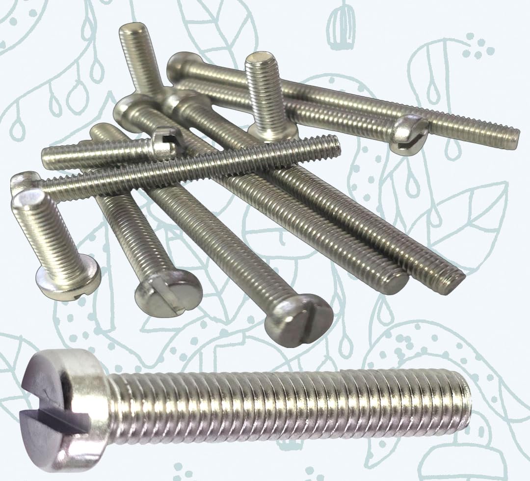 M4 x 60mm Pan Slotted Head Bolts Made of A2 Grade Stainless Steel M3 M4 M6 Bolts DIN 84 with Lengths from 10mm - 100mm (Pack of 20) - Image 4