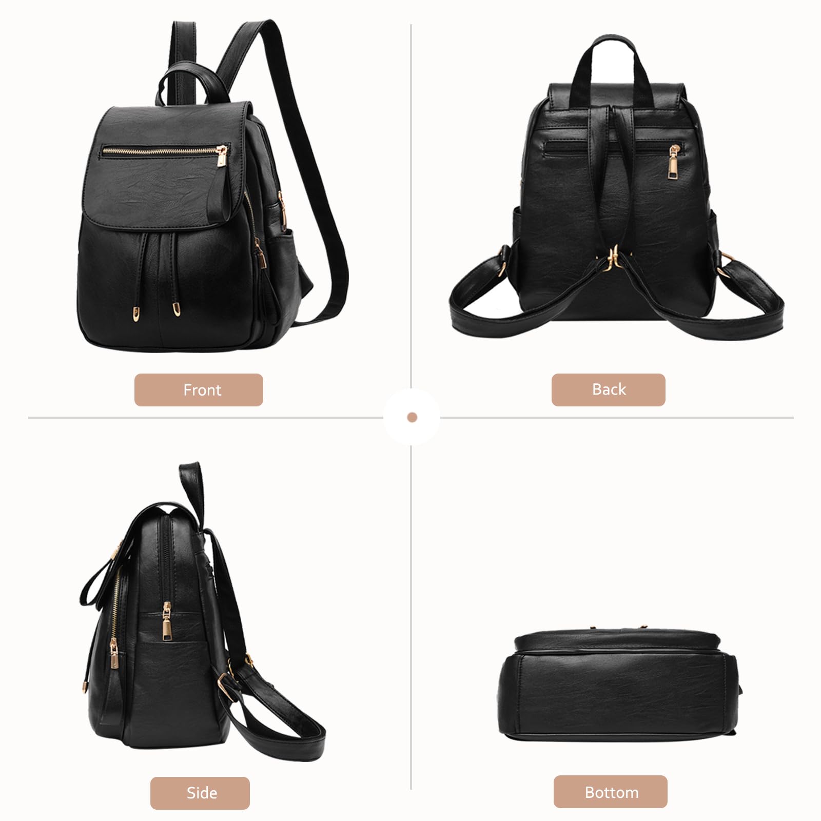 NICOLE & DORIS Zaino per donna Borse a zainetto impermeabile Donna Zainetto antifurto borsa da spalla Zaino per Scuola Viaggio