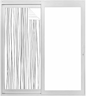 Black Window Privacy Film, Abstract Lines Gradient Minimalist Modern Texture Static Cling UV Sun Blocking Tint Film Heat Control Windows Films for Bedroom Bathroom, Window Stickers 29.5"x78.7"