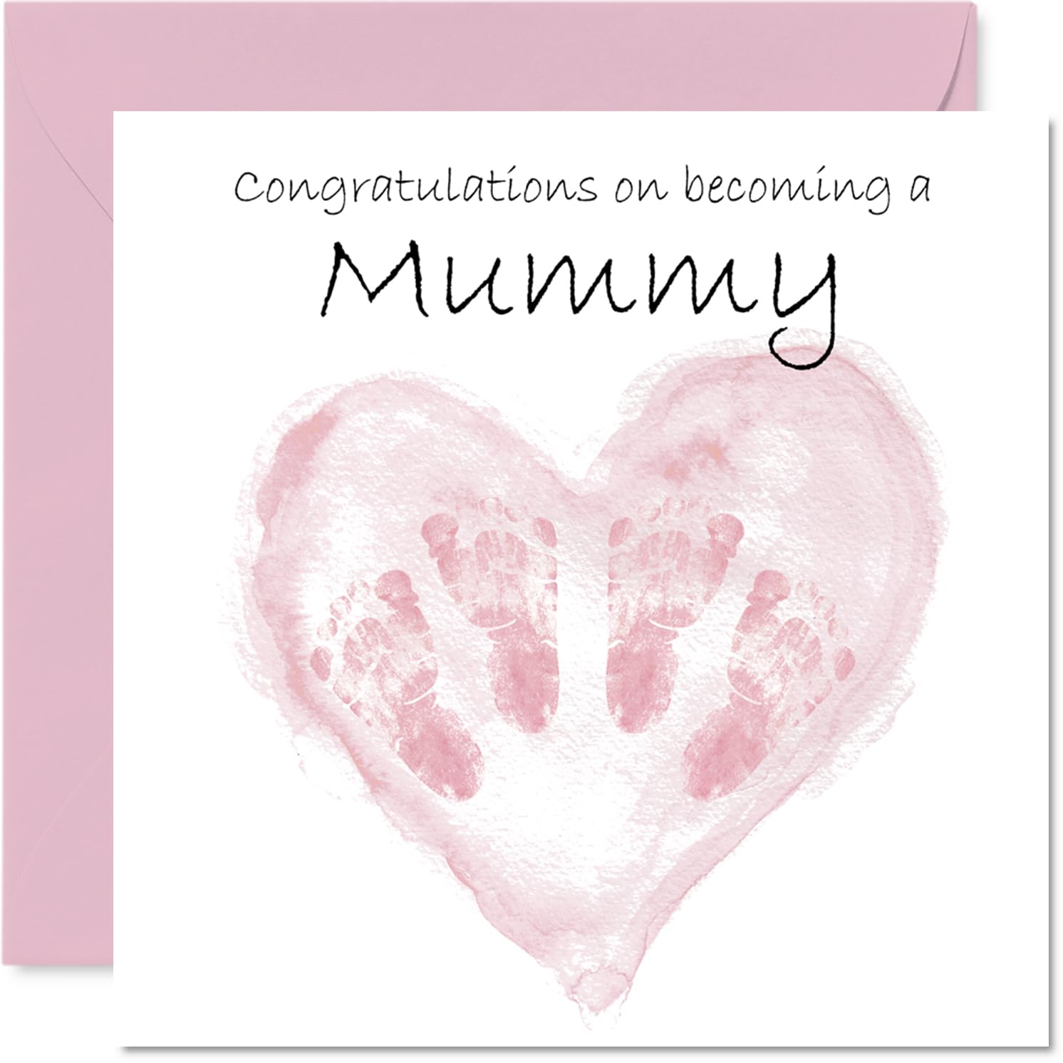 New Baby Girl Card for Mummy - Twins Congrats Becoming - Well Done Congratulations Card for New Mummy, 145mm Welcome To The World Greeting Cards