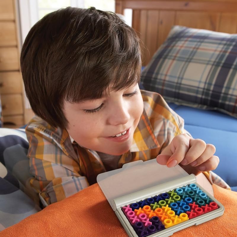 Image of TEC TAVAKKAL IQ Puzles Brain Teaser Game for Kids Portable 3D Logic Puzles 120 Challenges Educational Travel Game for Brain Development, Problem-Solving for Kids Adults (IQ Puzles XOXO)