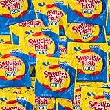 Candykrave Swedish Fish Mini Soft and Chewy Fun Size Candy Variety Pack, Bulk Gummy Candy Individually Wrapped, 1Pound (35 Count).