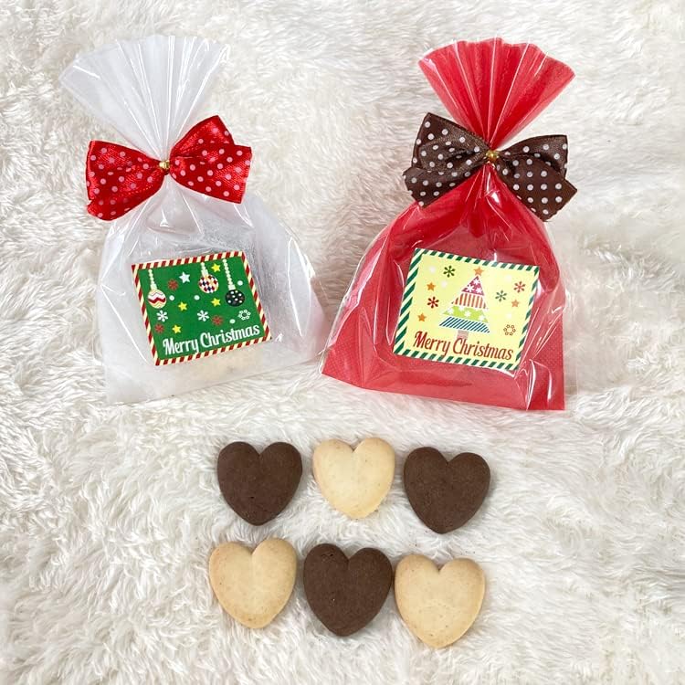 クリスマスクッキー プチギフト 1袋 （ハートミニクッキー 6枚入り ） 結婚式 プレゼント クリスマス クリスマスツリー オーナメント ※柄は選べません