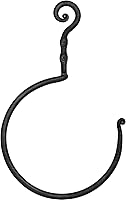 Vista 1 de RTZEN Wrought Iron Hand Towel Holder - Matte Black Towel Ring for Bathroom or Kitchen - Farmhouse, Vintage, Rust Resistant, Easy to Install