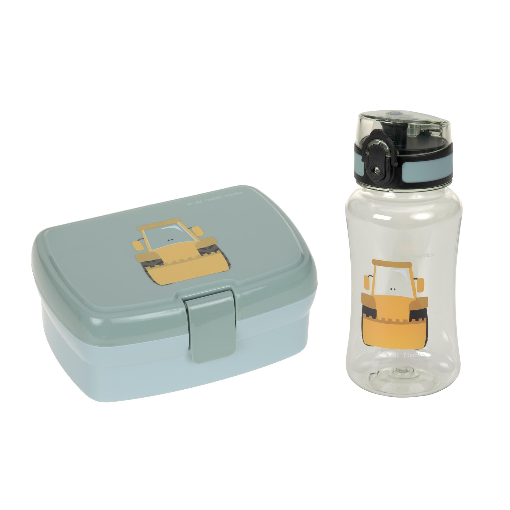 Lässig Set di pranzo e biberon 460 ml Tiny Drivers Excavator