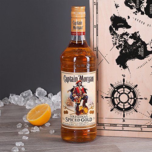 Herz & Heim® Captain Morgan Spiced Gold Geschenkset mit graviertem Glas in hochwertiger Geschenkverpackung – Bild 5