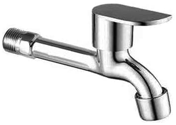 DRIZZLE Brass Bathroom Tap, Silver, Chrome finish