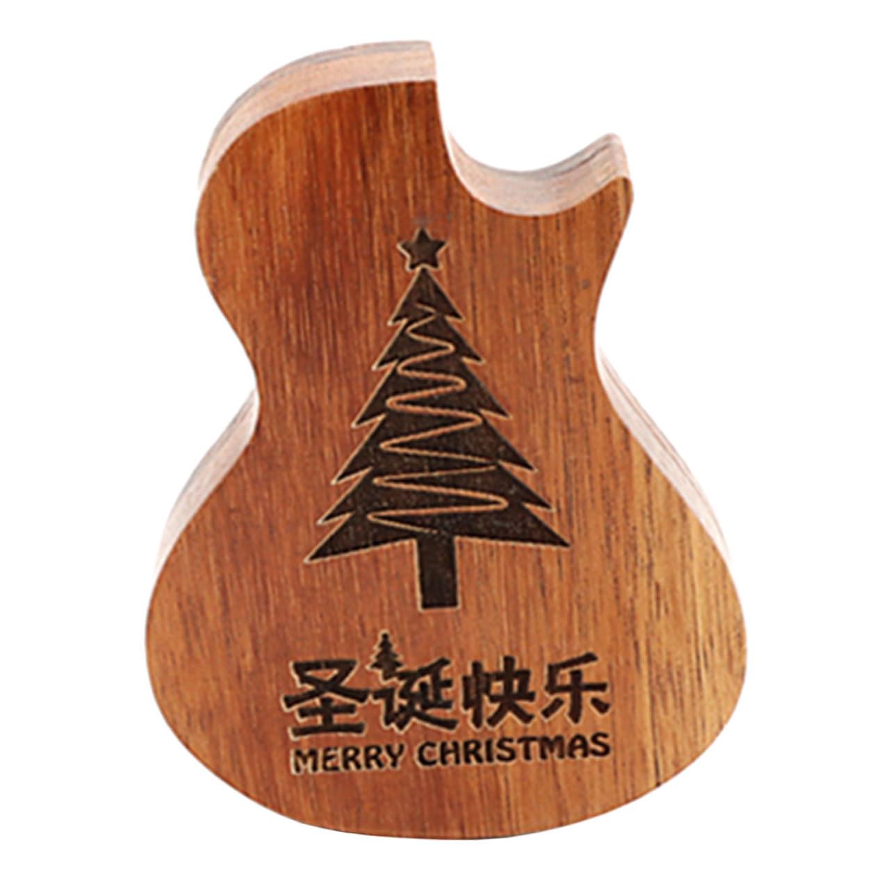 Toyvian 3 sztuki picków gitarowych, kostki, ukulele, uchwyt na gitarę, do wytrychów gitarowych, pojemnik na części gitarowe, i, kostki, akcesoria gitarowe, drewno, Jasnobrązowy3, 9.66X7.27CM,