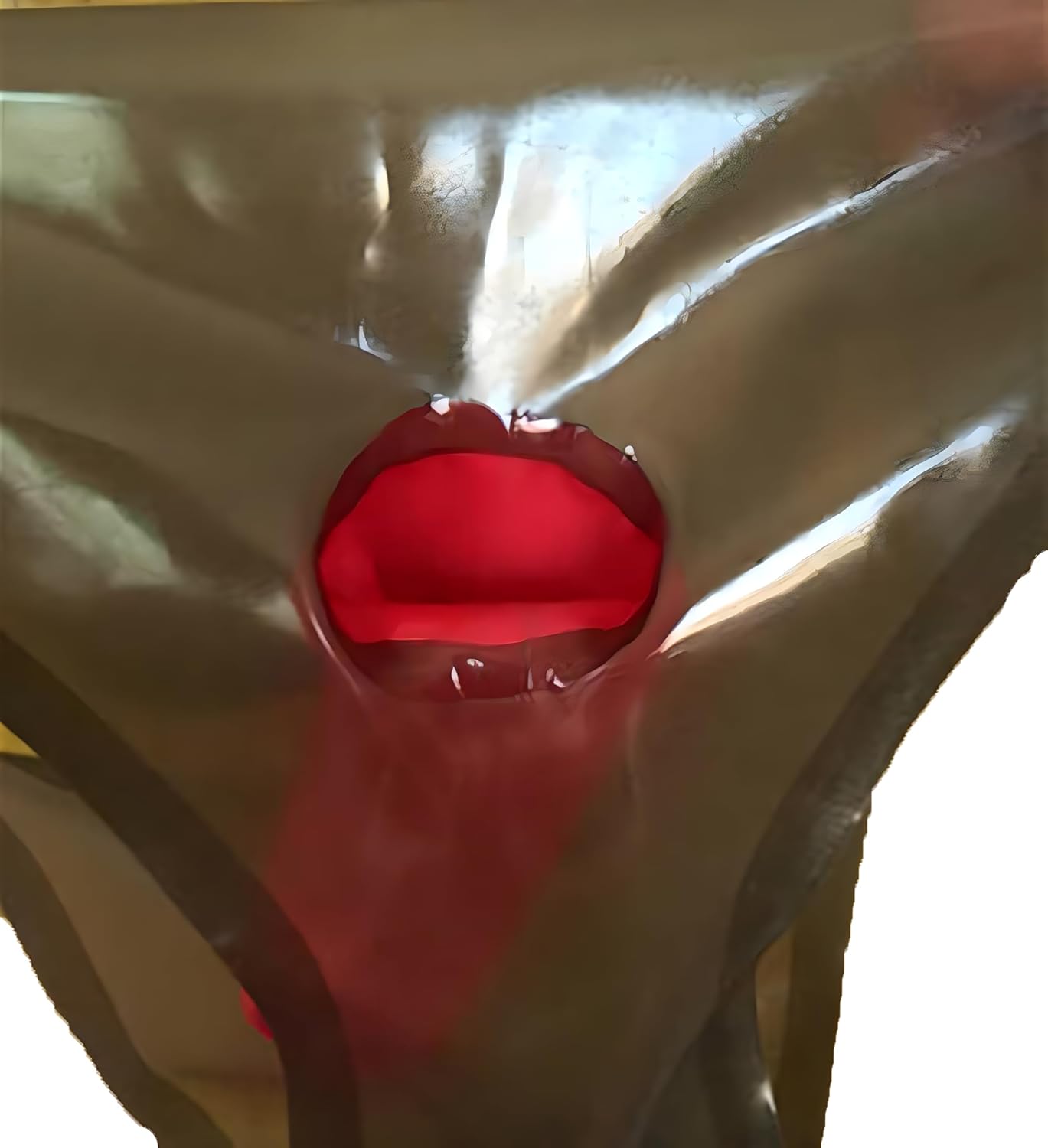 Natural Latex Briefs Shorts With Penis Condom ANUS Condom Customized Handmade