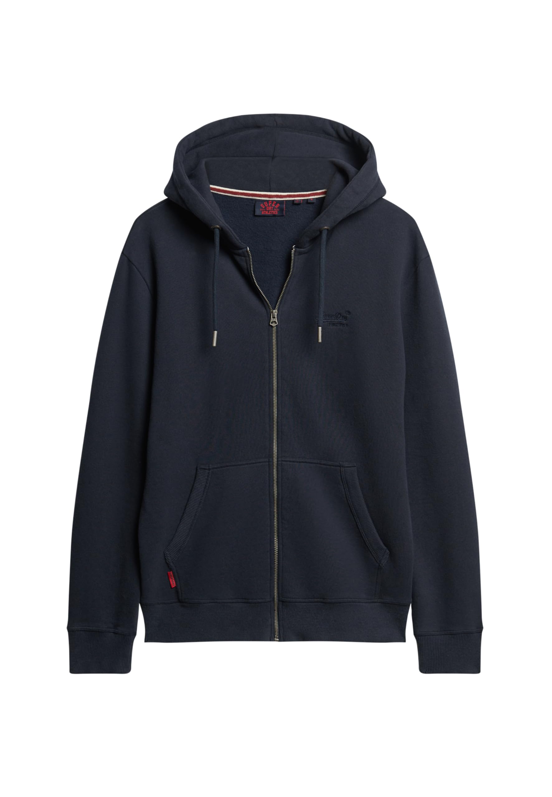 Superdry Men's Eclipse Navy Blue Essential Logo Zip Hoodie Sweatshirt For S