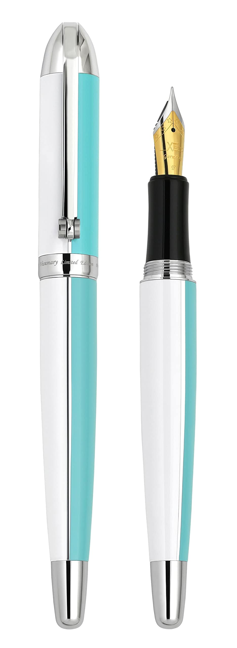 Xezo Visionary Brass and Aluminum Fountain Pen - Image 2