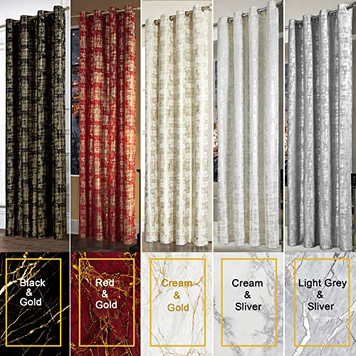 Silver Grey Curtains & Drapes For Living Room 84 Inch Length 2 Panels Set,Modern Elegant Art Deco Glam Sparkle Metallic Crushed Velvet 60-70 Blackout Darkening Glamour Window Curtains For Bedroom #TOP5