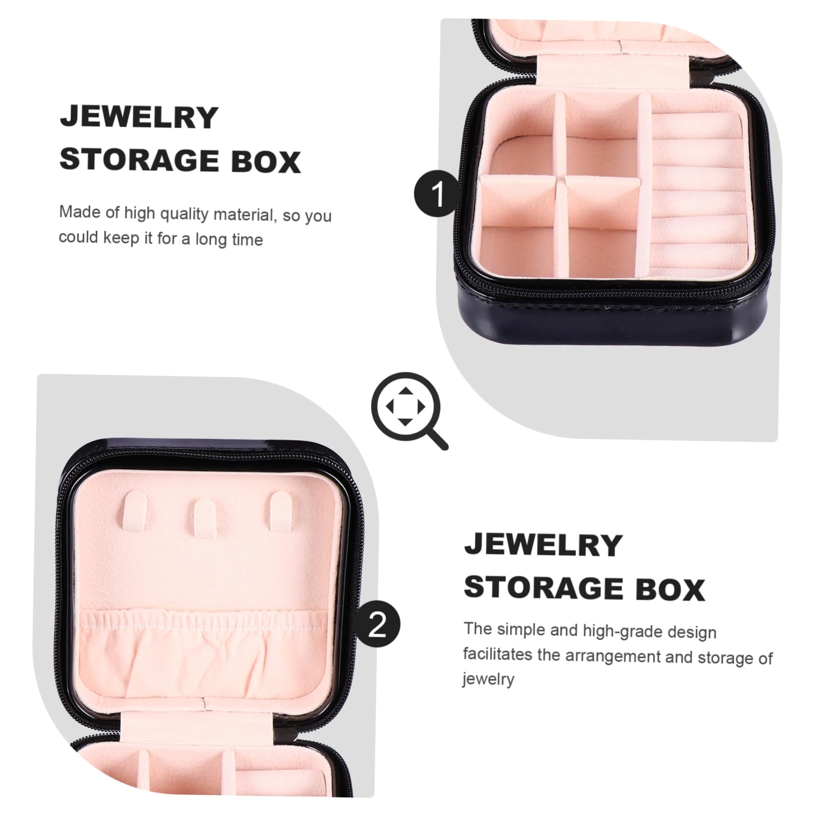 Healeved 3 Pezzi Scatola Organizer per PU Contenitore per Collane con Design Compatto e Perfetta per Ragazze