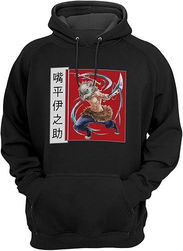 68VX Tees Inosuke - Sudadera con capucha Hashibira, sudadera con capucha Demon Slayer Kimetsu no Yaiba, sudadera pesada de Hashira con capucha,