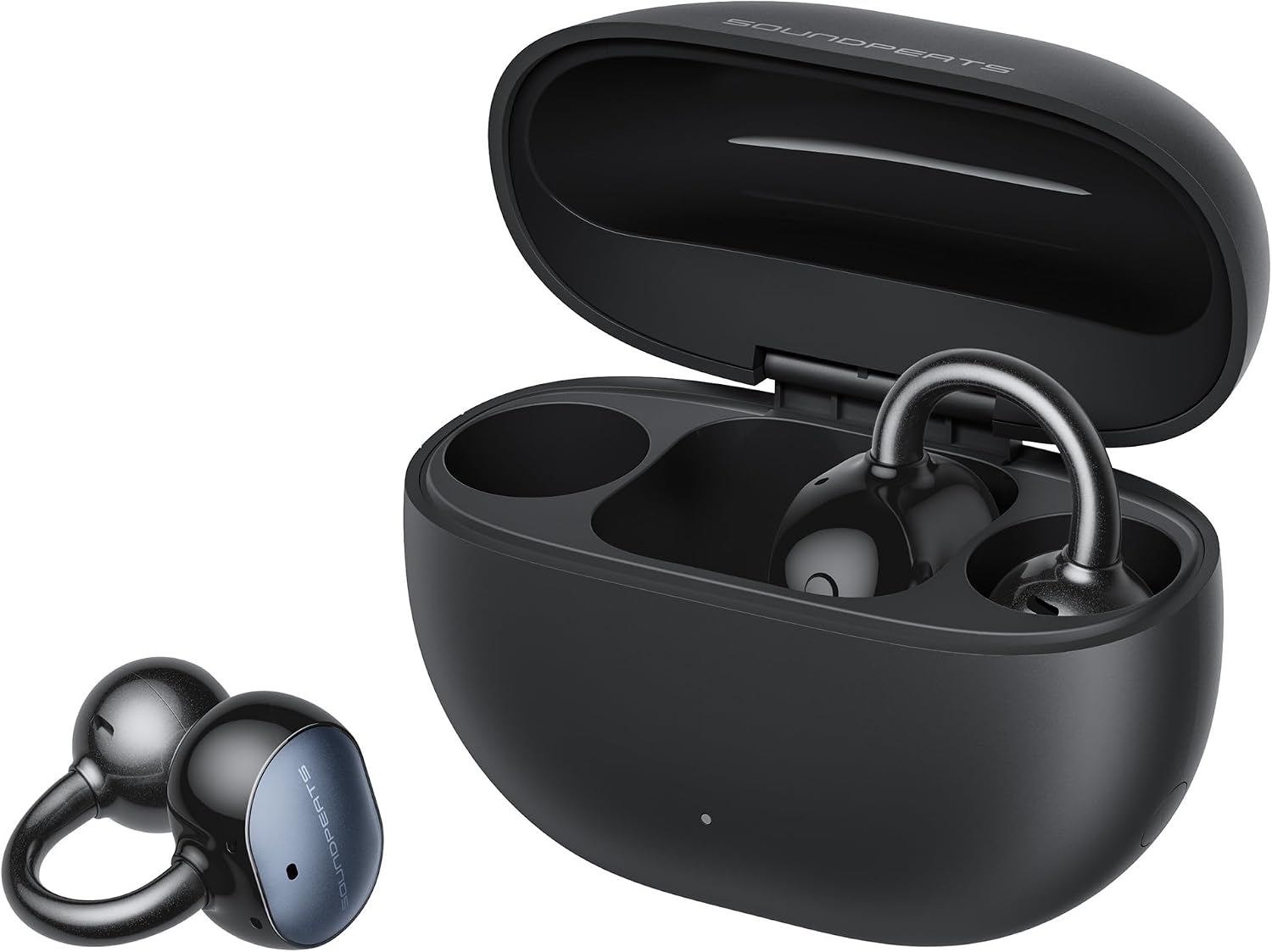 SOUNDPEATS UU2 Open Ear Earbuds, Dolby Audio & Hi-Res, Dynamic EQ | Spatial 360° Surround Sound,Nickel-Titanium Memory Wire,Fast Charge,IPX5,Windproof AI ENC Calls,42H