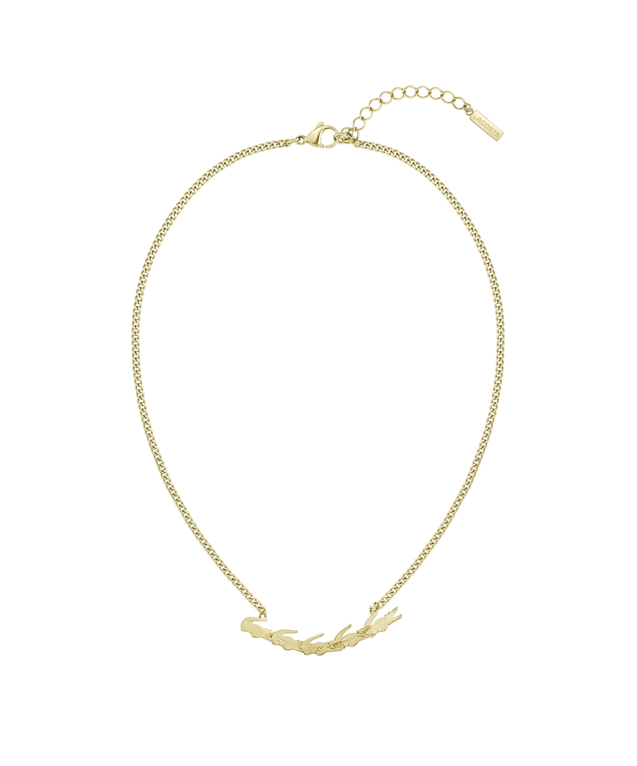 Lacoste Women's CROCODILE Collection Necklace in Yellow Gold with Crocodile-Shaped Charms - 2040513