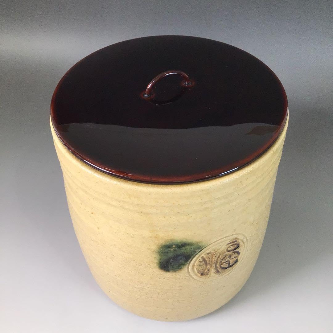 R798 水指 『椿窯造』『円能斎好』『駒か滝』『黄瀬戸水指